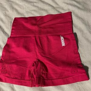 Gymshark Women's Red High-Waisted Shorts